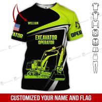 T SHIRT - (All sizes are in stock)   【 Good Inventory 】 Personalized Name Heavy Equipment 3D Full Print Clothing NT684 3D T-shirt Size  (You can customize the name and pattern for free)  - TSHIRT