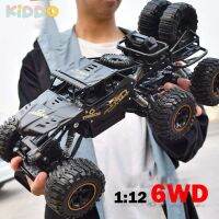 รถรถ RC ตีนตะขาบ Mobil Remote Control 1/12 38ซม. 6WD ยานพาหนะบนทางขรุขระดริฟท์เครื่องไฟฟ้าความเร็วสูงรถบั๊กกี้รถบรรทุกของเล่น2.4กรัมสำหรับเด็กผู้ชาย Madeline