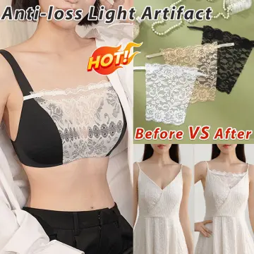 3 Pcs Lace Privacy Invisible Bra, Camisole Clip-on Cleavage Cover