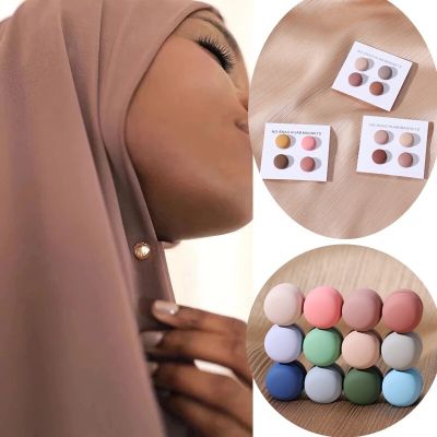 Muslim Headscarf Hijab Clips Shawl Scarf Magnets No-snage Strong Safety Pins Brooches Women Fixed Anti Slip Pin Jewelry Headbands