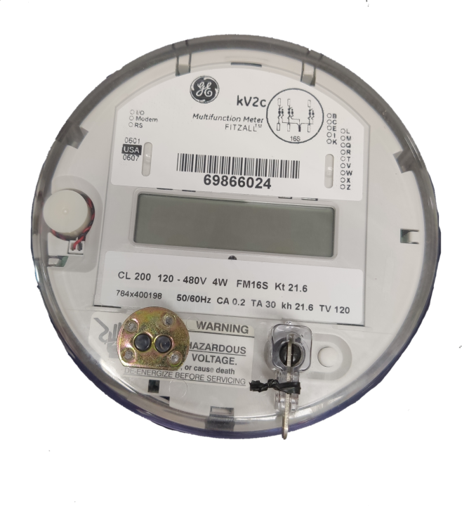 KV2C FM16S KWH Electric Meter (GE or Alacara) 3 Phase 4 Wire 120V