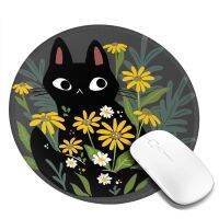 【ATG】 With CatPad Black Cat With Flowers Anti Fatigue Cheap Mousepad Picture Desk Rubber SoftMat