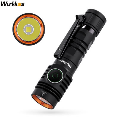 Wurkkos FC13 Rechargeable 18650 Flashlights Max 3400LM XHP50. 2 LED EDC 239 Meters IP68 Torches Anduril 2 for Hiking.