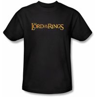 of the Rings เสื้อยืดโลโก้ lotr ผู้ใหญ่เสื้อยืดสีดำเสื้อยืด La La Boy เสื้อเสื้อบรรณาธิการสำหรับผู้ชาย