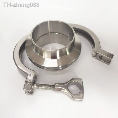 Union 51mm O/D Sanitary Tri Clamp Weld Ferrule 2 quot; Tri Clamp Silicon Gasket Assembly 304 Stainless Steel For Homebrew