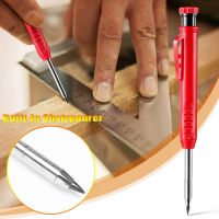 Solid Carpenter Pencils With 36 Refills, Woodworking Tools Solid Deep Hole Pen Marking Tool For Woodworking สถาปนิก