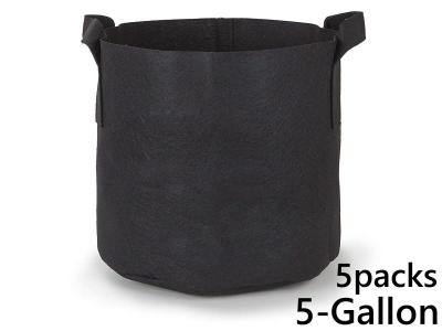 แพ็ค 5! ถุงปลูกต้นไม้แบบผ้า ขนาด 5แกลลอน สูง 25ซม Smart Grow Bag 5-Gallon - Fabric Pot