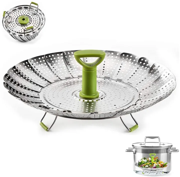 Steel Collapsible Steamer Vegetable Steamer Basket Inserts for steaming