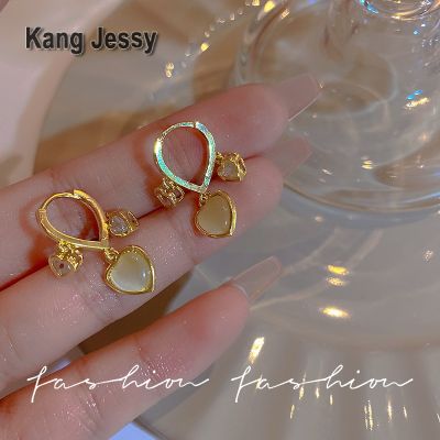 Kang Jessy พู่รักต่างหูโอปอลต่างหูต่างหูผู้หญิงดีไซน์สวยหรูแมทช์ลุคง่ายสุดนางฟ้าสุดฮิตในเน็ต