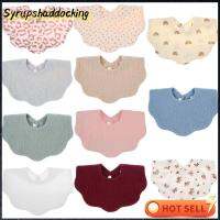 SYRUPSHADDOCKING สีทึบ ผ้าพันคอ สำหรับเด็กผู้หญิง ผ้าเรอ ผ้ากันเปื้อนเด็ก เอี๊ยมเด็กแรกเกิด ผ้าขนหนูให้อาหารน้ำลาย ผ้าพันคอทารก