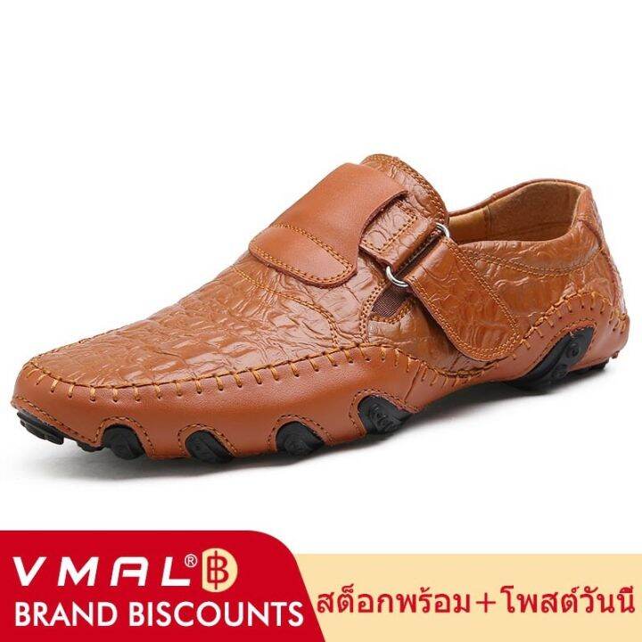 vmal-รองเท้าหนังผู้ชาย-ก้นแบน-สบาย-สบาย-ๆ-แฟชั่นแฮนด์เมดหนังจระเข้-เมจิกเทปขนาดใหญ่-38-47