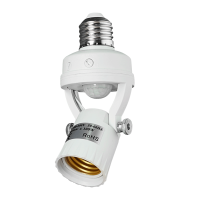 E27 E26 PIR Motion Sensor ผู้ถือโคมไฟ 110-240V ฐานตรวจจับสวิทช์ไฟพร้อมการควบคุมแสงสมาร์ทหลอดไฟซ็อกเก็ตอะแดปเตอร์-Lusjeh