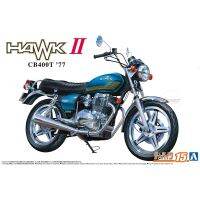 แบบทหารสุดๆ √ AOSHIMA ชุดประกอบโมเดลหุ่นประกอบ1/12ฮอนด้า CB400T HAWK-II 77 06265