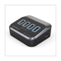 1 Piece ABS 5Gbps HUB USB3.2 Type C Card Reader Splitter 4 Port Simultaneous Reading Double Interface Data Line HUB