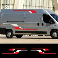 【HOT】ﺴ□♦ 4PCS Car Side Stickers Graphics Camper Van Racing Decals Ducato Vinyl Film Accessories Decoration