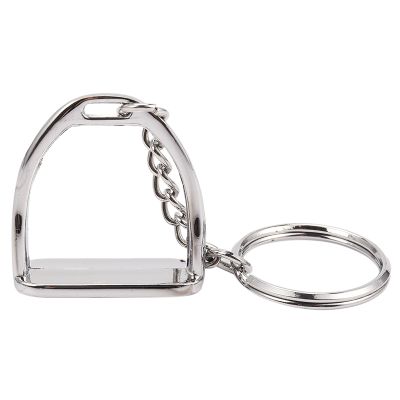 1Pcs Simple Elegant Design Western Stirrup Keychain Key Ring Hanger Tool For Men Women Bag Decoration Equestrian Equine Horse Theme