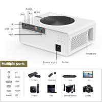 1080p HD ไร้สาย โฮมเธียเตอร์ AUN QS โปรเจ็กเตอร์ สำนักงาน โฮมสเตย์ แบบพกพาขนาดเล็ก โฮมโปรเจ็กเตอร์