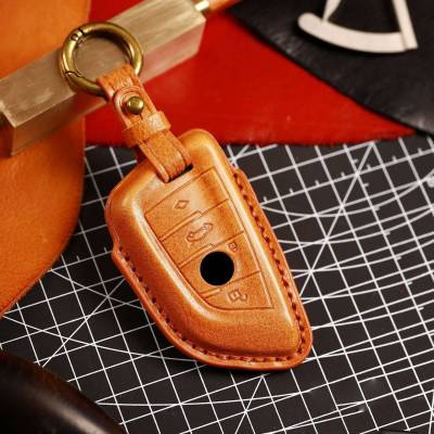 Luxury Leather Car Key Case Cover Fob Keychain Accessories for BMW Series 5 325 530 F11 F30 F10 X3 X5 X6 Holder Keyring Shell