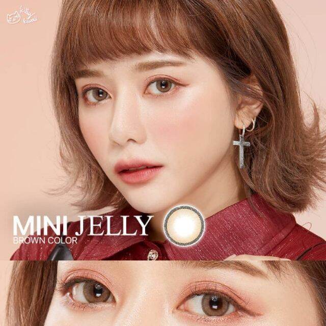 mini-jelly-brown-gray-kitty-kawaii-คิตตี้-คาวาอิ-สีน้ำตาล-สีเทา-คอนแทคเลนส์-contactlens-มีค่าสายตาสั้น