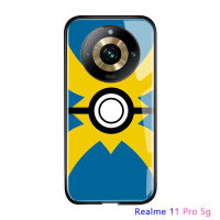 เคส Realme 11 Pro 5G Realme 11 Pro + 5G ลายลูกบอล Pocket Monster Poke เคสฝาหลังกระจกเทมเปอร์กันกระแทกมันวาว