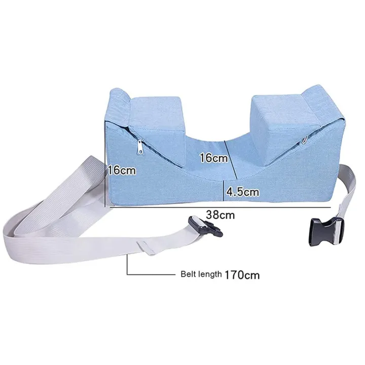 Nursing Wedge Bed Pillow for Elderly Disabled Patient, Curved Foam Pillow, Fixed Headrest