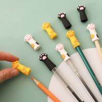 [NEW EXPRESS]ﺴ﹍✱ 3 Pcs Cartoon Cat Paw Pencil Cap Student Lovely Protective Silicone Cover