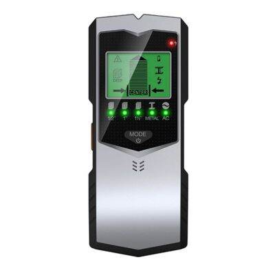 5 in 1 Metal Detector Find Metal Wood Studs AC Cable Wires Depth Tracker Wall Scanner Stud Finder Green Backlit Display