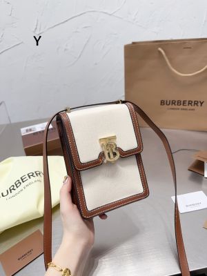 Burberryเรียกระเป๋าผู้หญิง MODE Korea กระเป๋าสะพายสำหรับผู้หญิงกระเป๋ากระเป๋าสะพายบ่าโทรศัพท์มือถือกระเป๋าสะพายไหล่พาดลำตัว