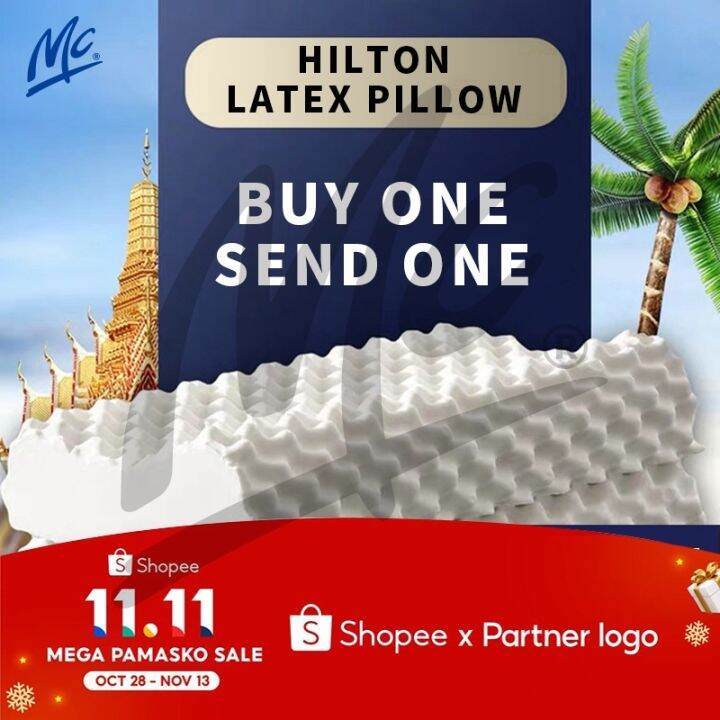 Uratex 55x35x12cm Low Pillow Stock Memory Latex Foam Hotel Resort Use