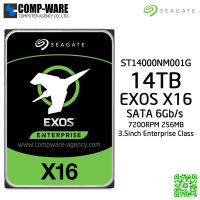 Seagate Exos X16 14TB 7200RPM 256MB SATA 6Gb/s 512E/4KN NO ENCRYPTION 3.5-Inch Enterprise Class Internal Drive ST14000NM001G - 5Y Warranty