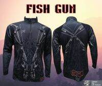 เสื้อตกปลา JK Thailand เสื้อกันยูวี ลาย FISH GUN ป้องกันรังสี UV 80% แห้งเร็ว