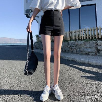 WUUKONG กางเกงขาสั้น กางเกงขาสั้นเอวสูง กางเกงขาสั้นเซ็กซี่ กางเกงขาสั้นขากว้าง กางเกงขาสั้นลำลอง ทรงเข้ารูป