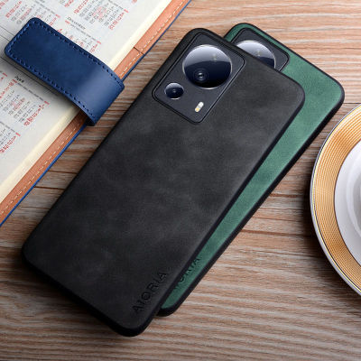 Leather Case For Xiaomi 13 Lite 5G coque silky feel fingerprint proof durable matte cover for xiaomi 13 lite case funda