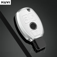 Alloy Leather Car Remote Key Case Cover Fob For Mercedes Benz CLA GLC GLA GLK W203 W210 W211 W204 W176 A B C R Class AMG