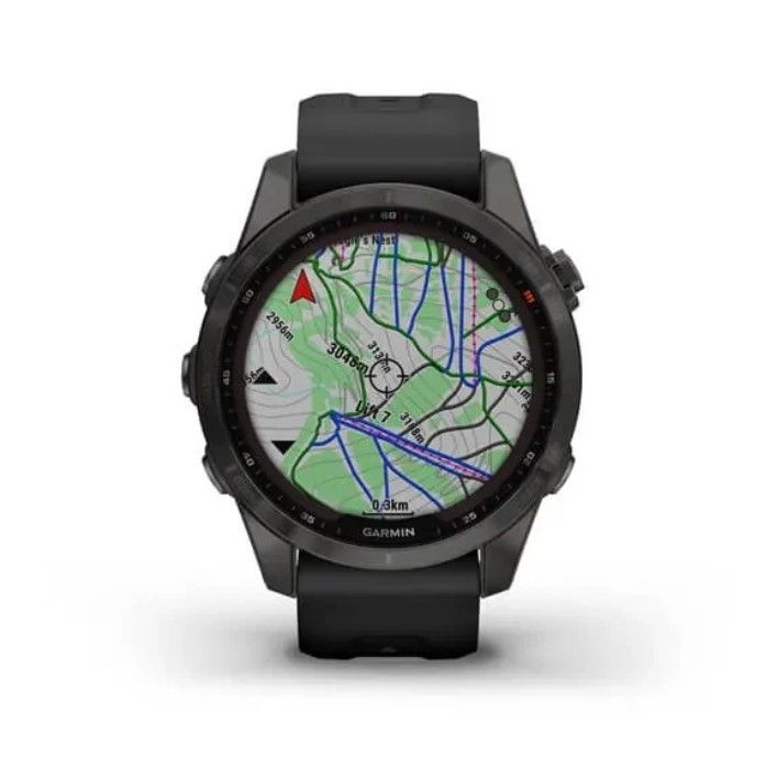 smart-watch-นาฬิกาอัจฉริยะ-garmin-fenix-7s-sapphire-solar-carbon-gray-dlc-titanium-with-black-band