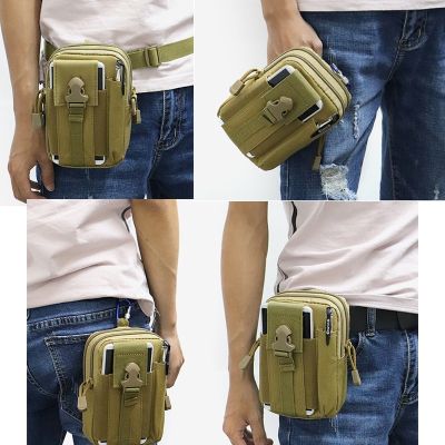 ：“{—— Outdoor Men Waist Pack Bum Bag Pouch Waterproof Tactical Military Sport Hunting Belt Molle Nylon Mobile Phone Bags Travel Tools