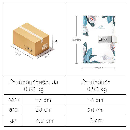 สมุดโน๊ต-สมุดบันทึก-ไดอารี่-b6-มีเส้น-มีที่ล๊อครหัส-ถนอมสายตา-ลายดอกไม้พริ้วไหว