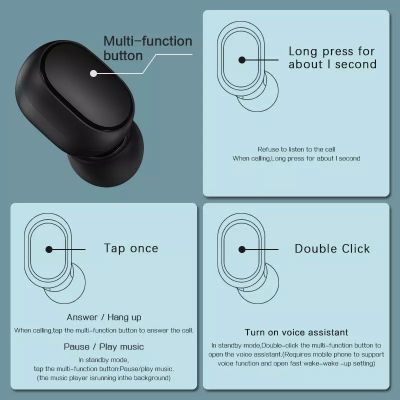 Xiaomi Redmi Airdots 2 Earphones Mi Original Xiaomi True Wireless Headphones Bluetooth Air Dots Headset TWS Earbuds Control