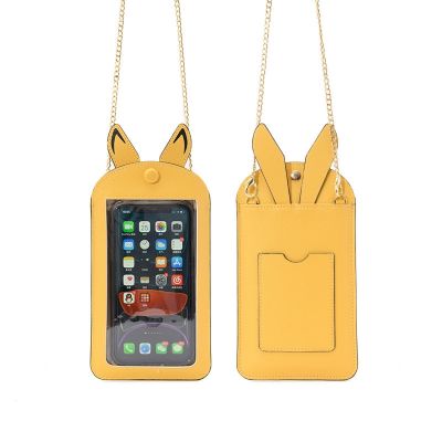 【YF】 Woman Shoulder Bag Womens Ultra-wave Mini Korean Diagonal Mobile Phone Transparent Touch Screen Chain