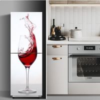 【CW】 Refrigerator Sticker Door Cover Wine Cabinet Adhesive Film Vinyl Fridge Stickers Wallpaper Decals