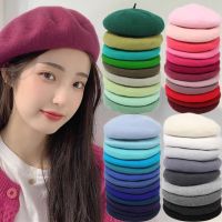 20สีหมวกเบเร่ต์สตรีทเบเร่ต์สำหรับผู้หญิงศิลปินฝรั่งเศสฤดูใบไม้ร่วงฤดูหนาวหมวกช่างสีเบเร่ต์หญิงหมวกพอดีศีรษะอุ่น