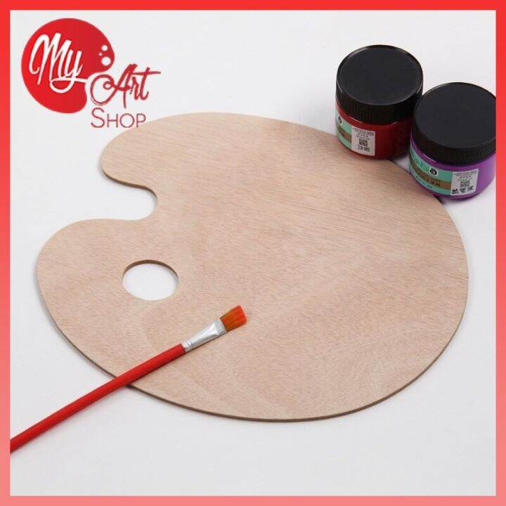 WOODEN WATER COLOUR PALETTE / ARTIST PALETTE / PAINTING PALETTE Lazada