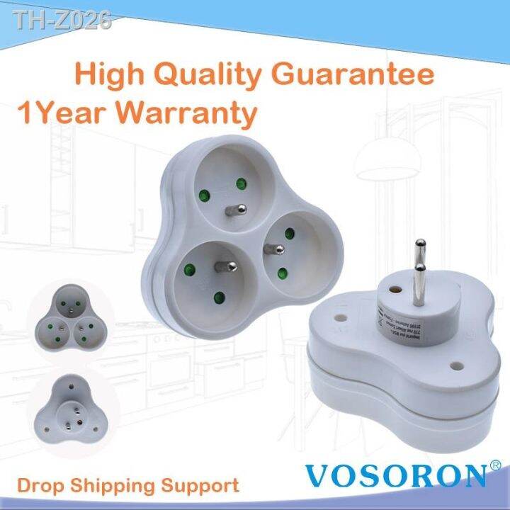 France Conversion Plug 1 TO 3 Way Socket Adapter German Standard Power