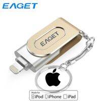 Eaget แฟลชไดร์ฟ USB ไลท์นิ่งสำหรับ Ipad Macbook ปากกา USB OTG 128GB 64GB เหมาะสำหรับ Apple®I80แท่ง USB ไดรฟ์ปากการับรอง MFI