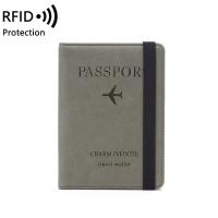 2023 RFID แถบยางยืดปกหนังสือเดินทางหนังกันบัตรเดินทางกระเป๋าใส่หนังสือเดินทางจัดระเบียบเอกสารปกหนังสือเดินทางสำหรับผู้ชายและผู้หญิง