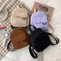 QianXing Shop Women Backpacks Schoolbags Travel Small Bag Corduroy Mini Backpack