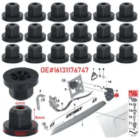 20Pcs 16131176747 Car Plastic Body Nut Flange Clip For Mercedes Benz 0039900251 BMW M6 Nut Unthreaded Cable Holder Mounting Boot