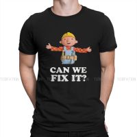 Bob The Builder Cartoon Man Tshirt Can We Fix It Classic Fashion T Shirt 100% Cotton Original Sweatshirts New Trend