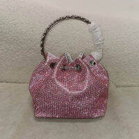 2023 ใหม่คลาสสิกผู้หญิงศัพท์มือถือฝังเพชร rhinestone พู่ถังกระเป๋าเต็มเพชร latest bag-