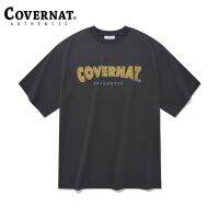 2023 NEWReady หุ้น Covernat ฤดูใบไม้ผลิฤดูร้อนใหม่พื้นฐาน Monogram พิมพ์แขนสั้นเสื้อยืดอเมริกันย้อนยุคสไตล์คู่